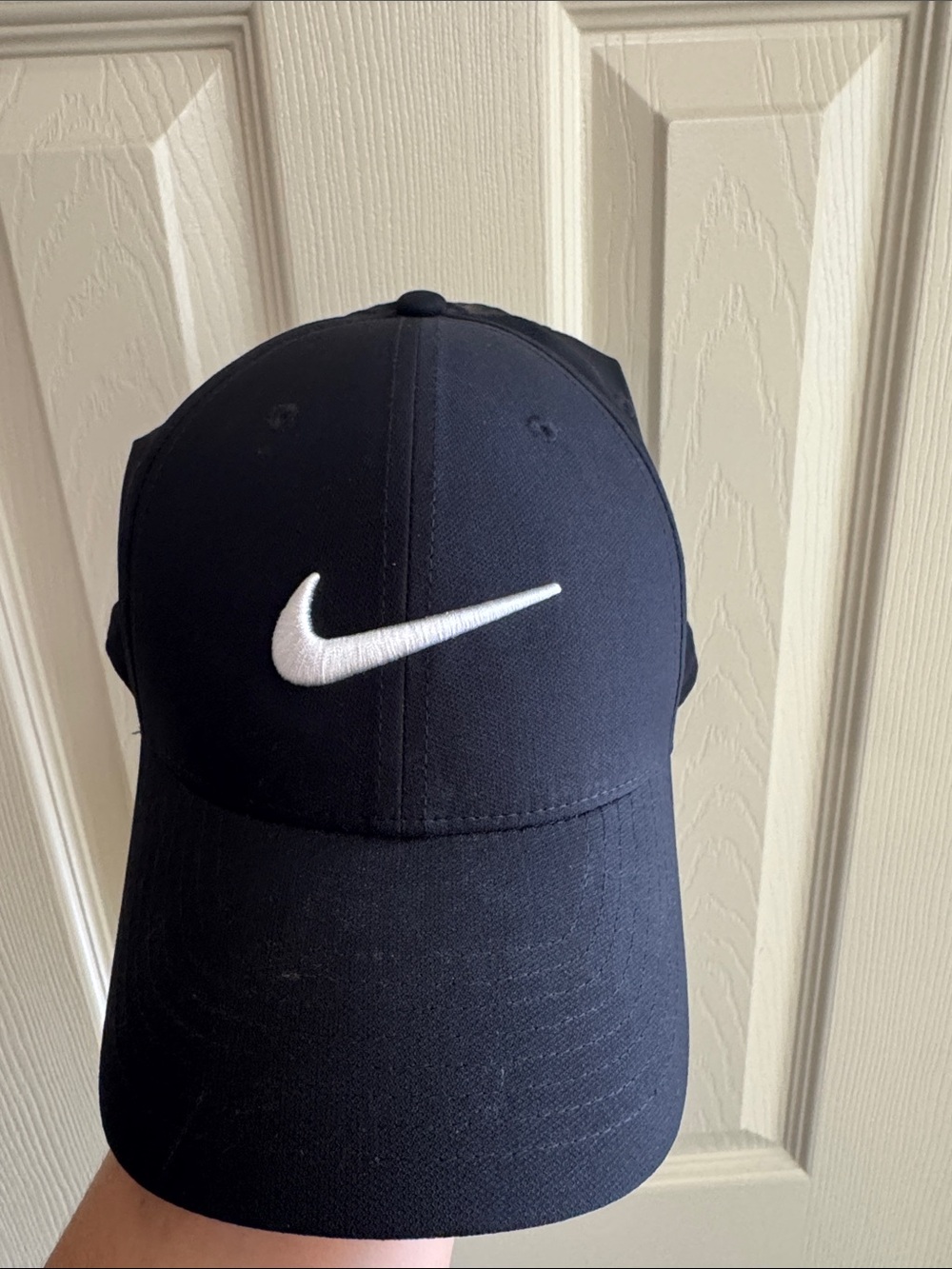 Nike Black Cap with White Swoosh